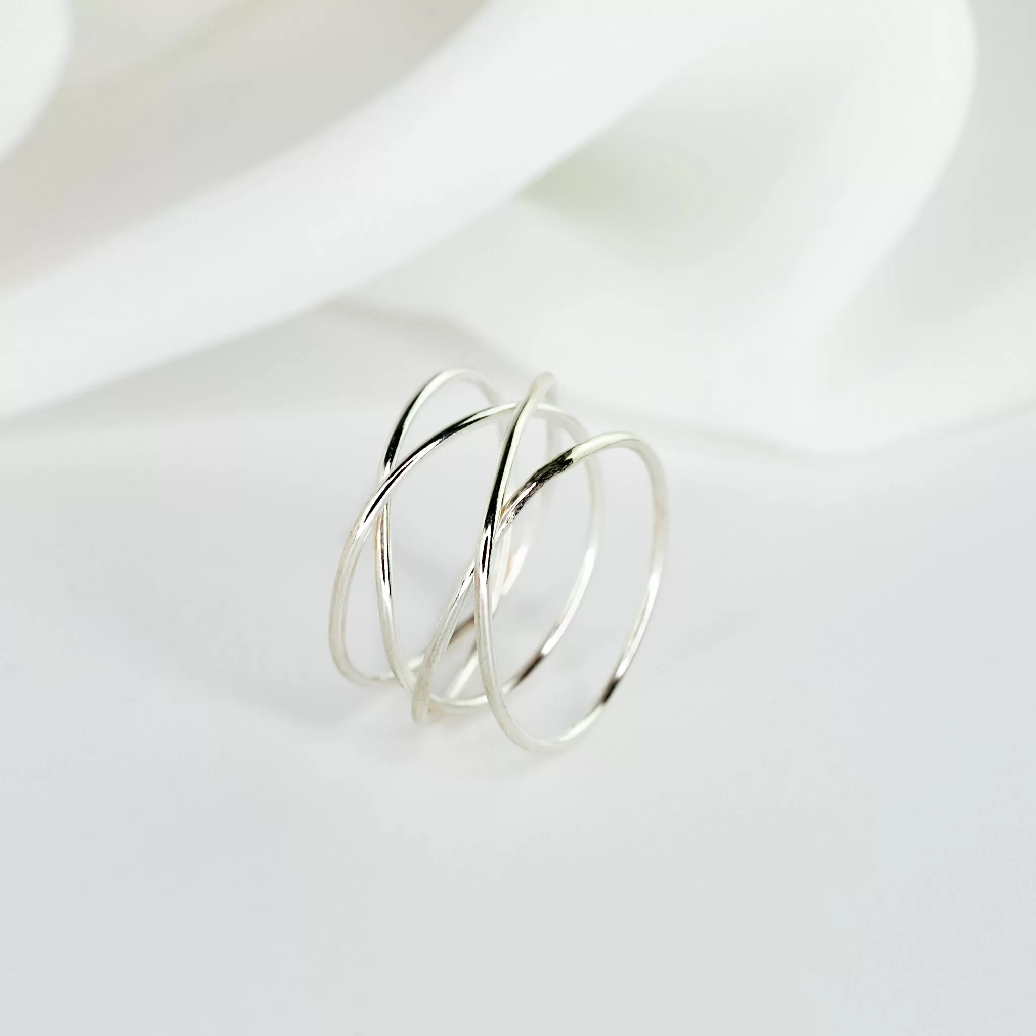 Woven 4-Band Ring - Sterling Silver - Select Sizes Only