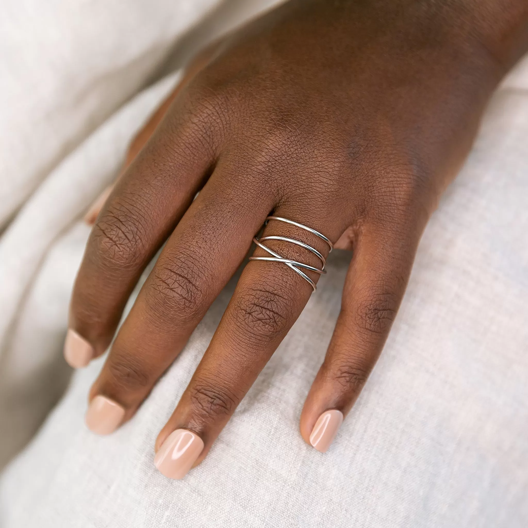 Woven 4-Band Ring - Sterling Silver - Select Sizes Only