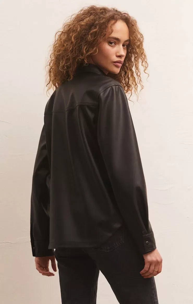 Z Supply ‘Wes Faux Leather Shirt Jacket’