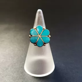 Zuni Flower Ring - Size 6.75, 7 & 8.5